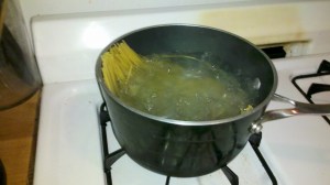 boiling spaghetti