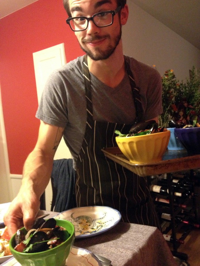 family meal at the mathews