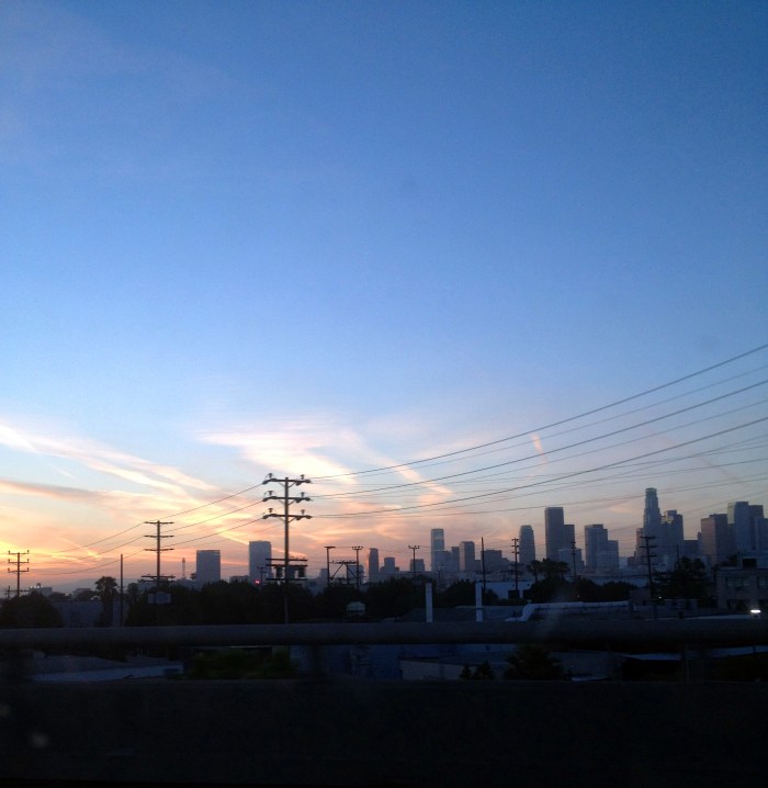 downtown Los Angeles sunset