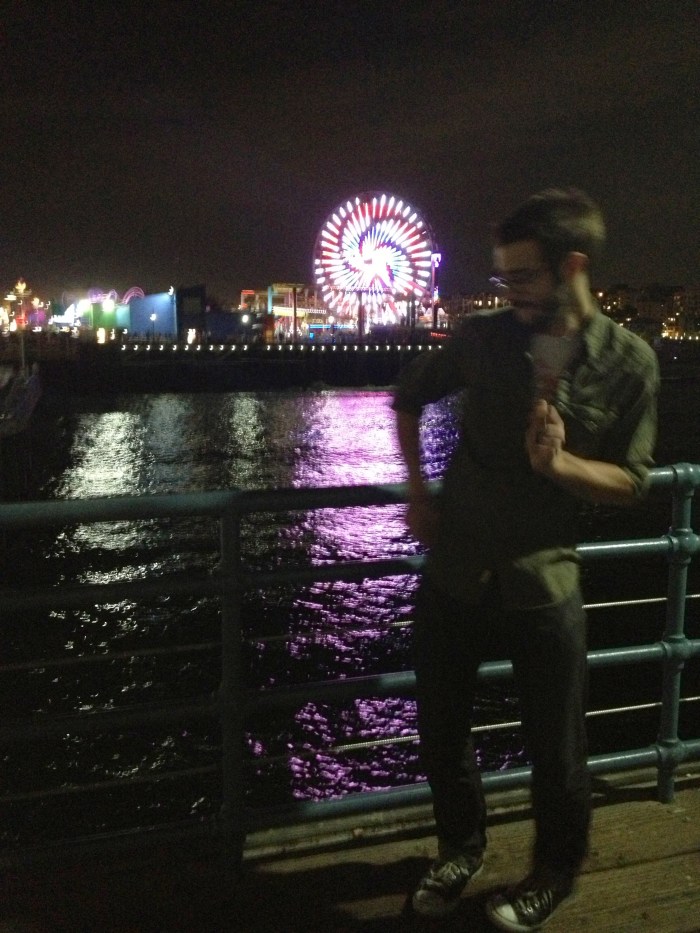brad dancing at pier