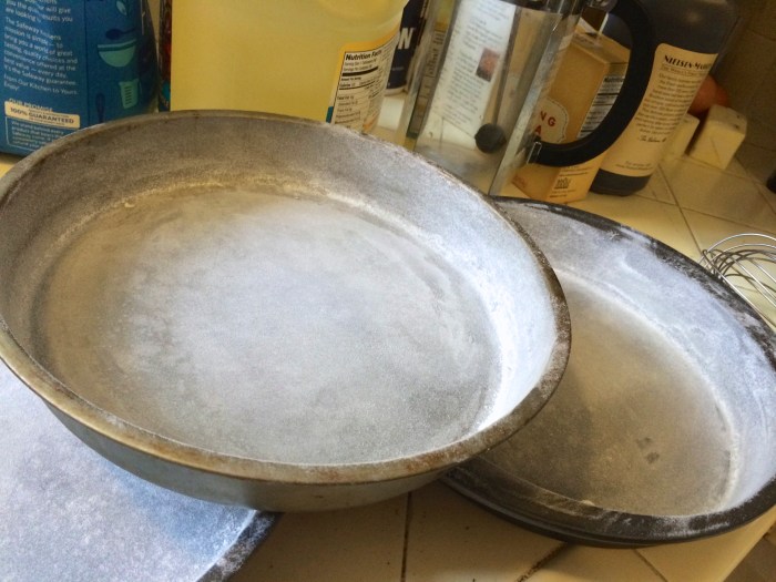 floured pans