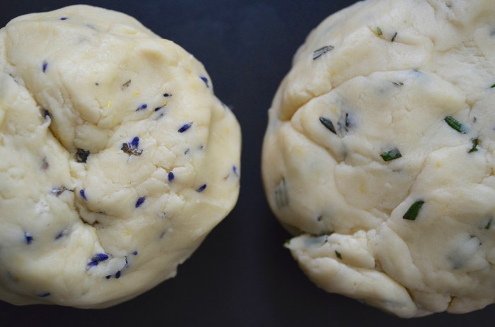 lavendar rosemary shortbread cookies